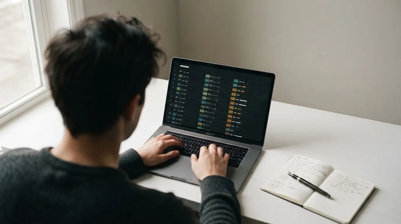 Ekran laptopa z tabelą porównawczą kilku serwisów kasynowych, bez widocznych logotypów marek